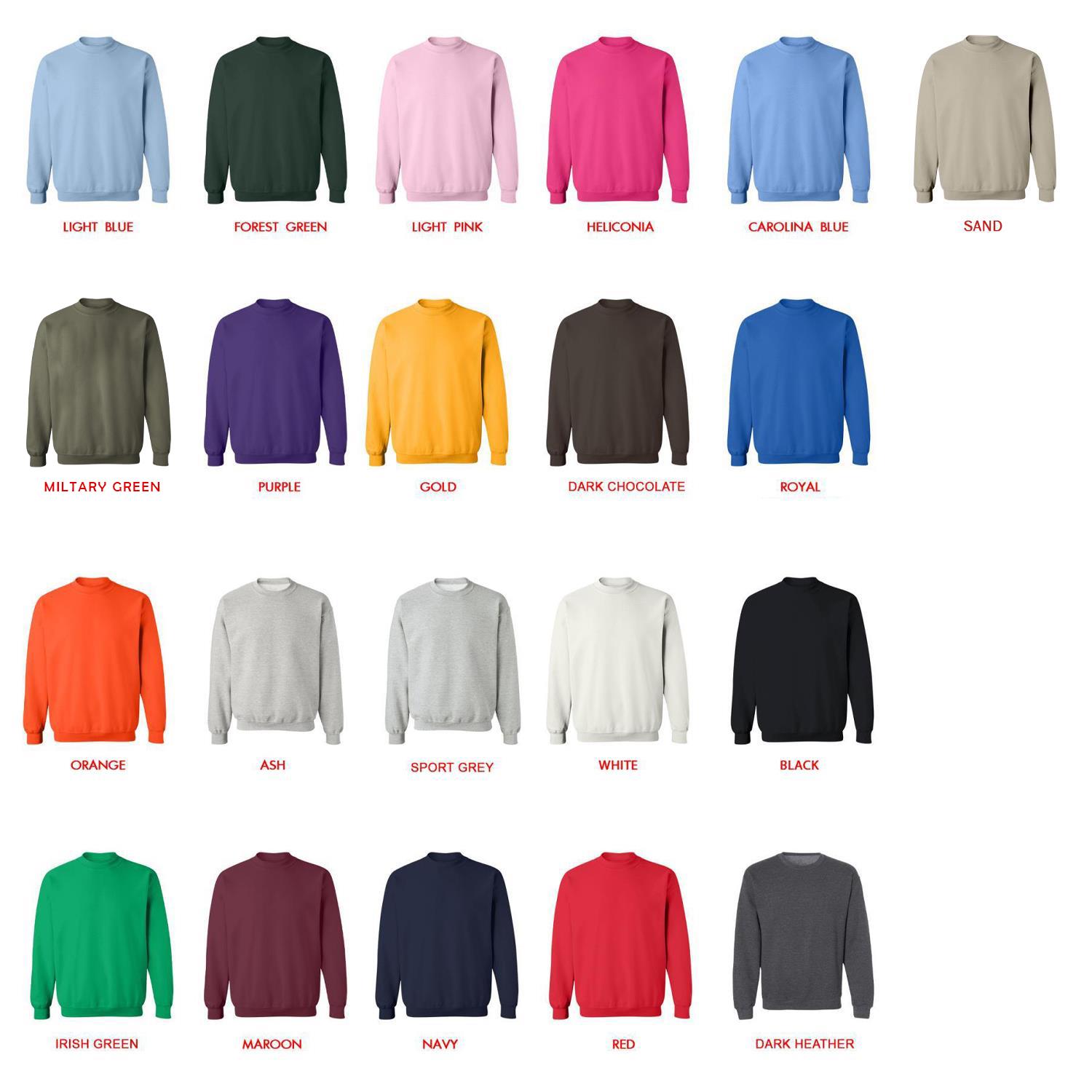 sweatshirt color chart - Until Dawn Merch