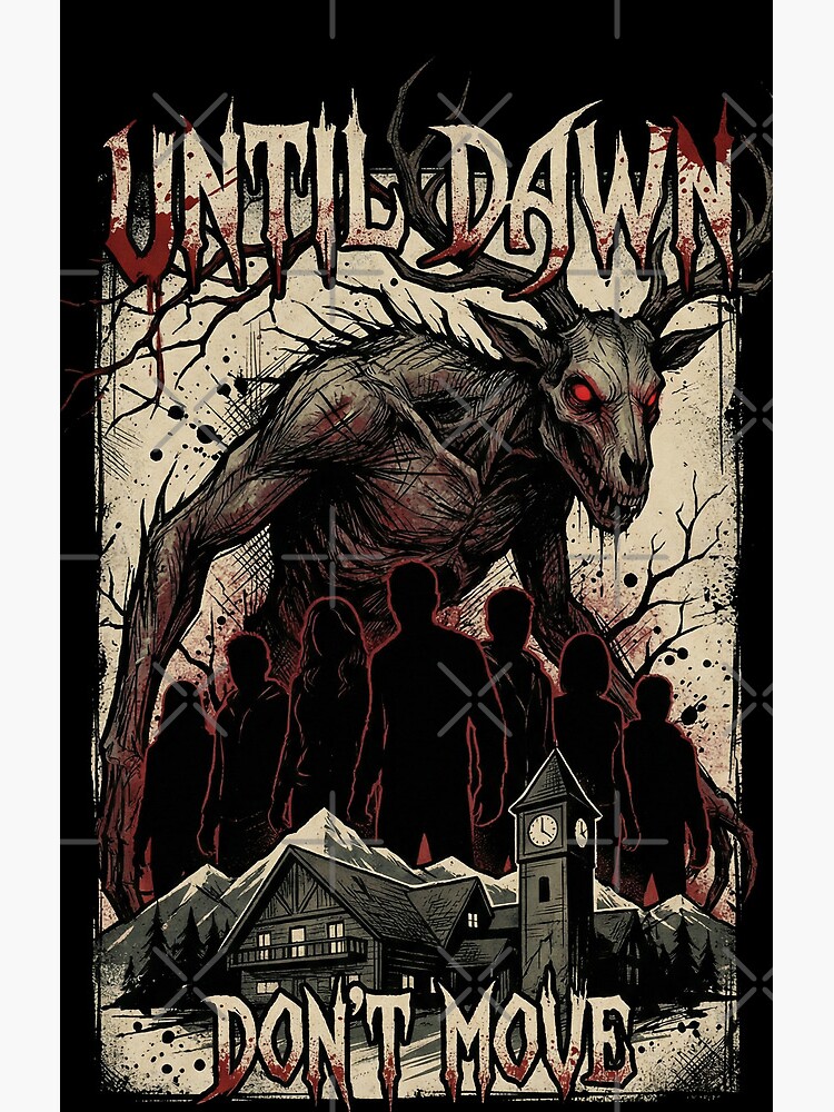 Until Dawn Wendigo Horror Portrait Clawed Beast Shower Curtain - Image 2