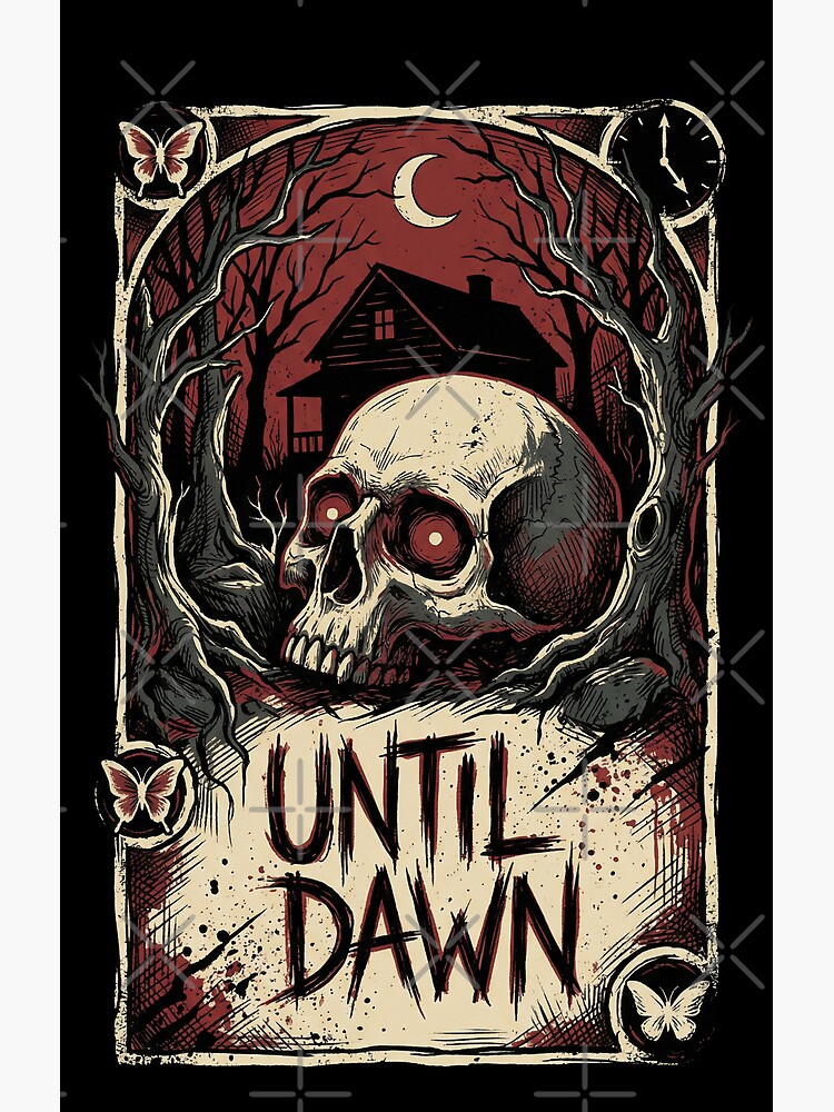 Until Dawn Wendigo Horror Portrait Retro Shower Curtain - Image 2