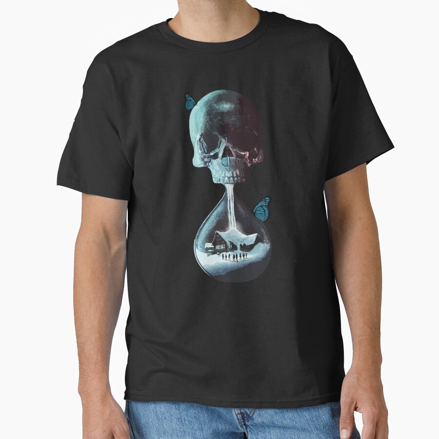 Hot Design Until Dawn Skull And Butterflies T-shirt - Image 2