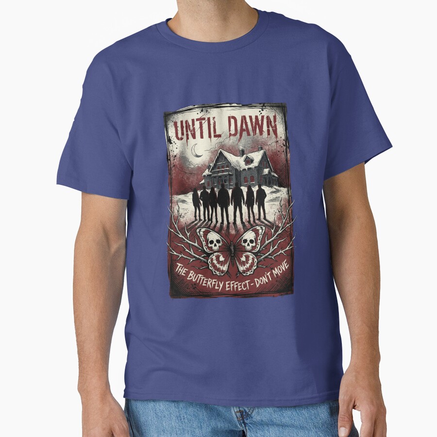 Until Dawn Remake Group Silhouette 8 Friends T-shirt - Image 4