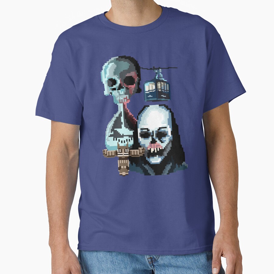 Until Dawn Famous Horror Movie Actors Watch T-shirt - Image 4