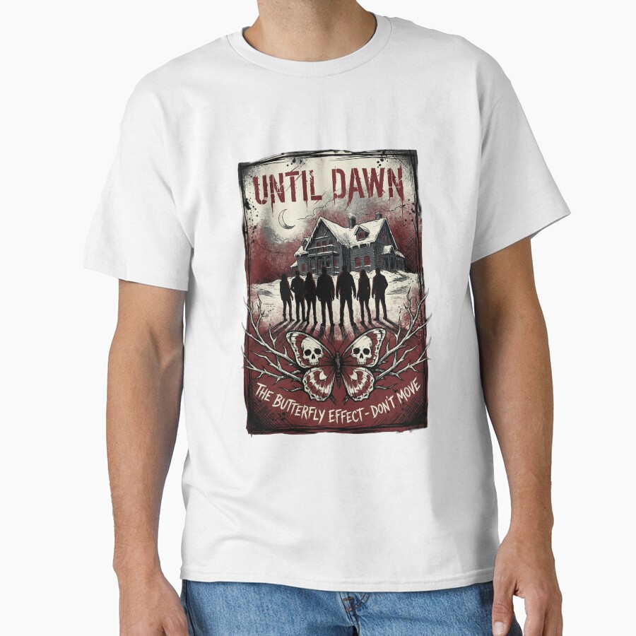 Until Dawn Remake Group Silhouette 8 Friends T-shirt - Image 2