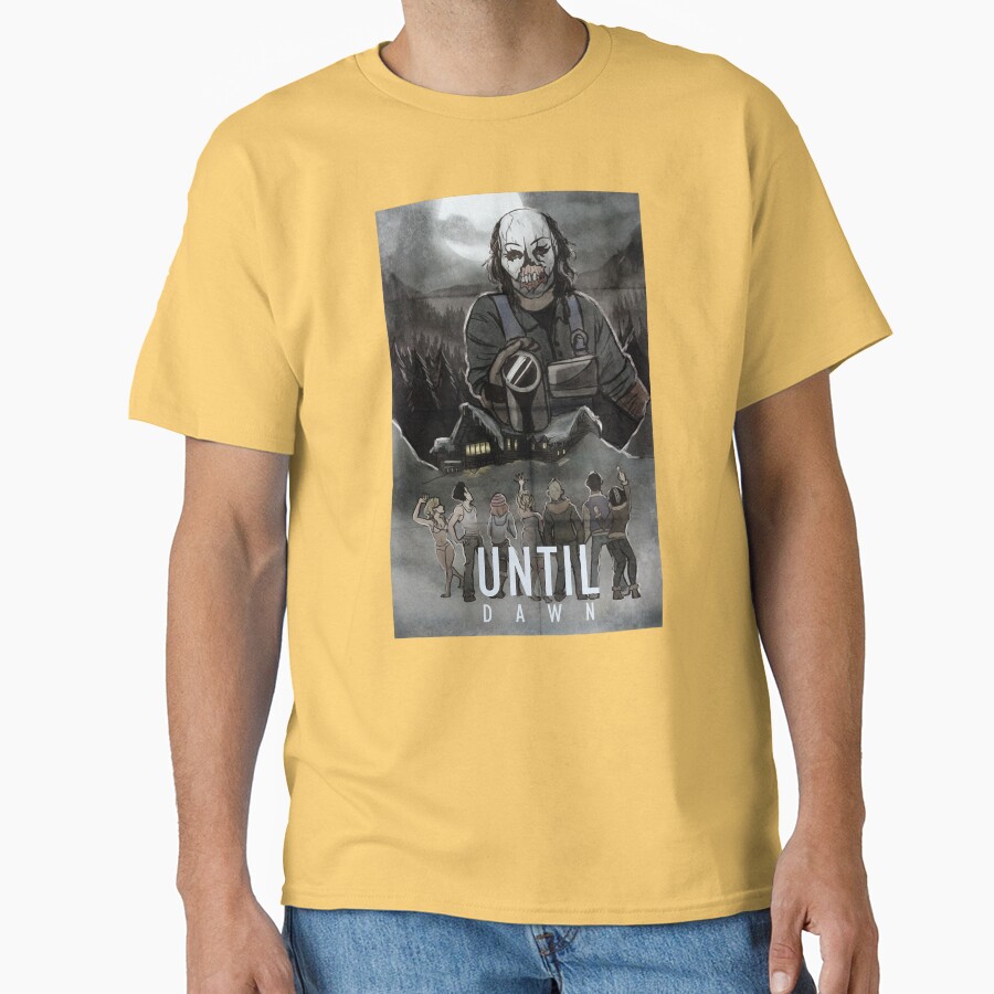 Game Until Dawn Psycho Vintage Design T-shirt - Image 6