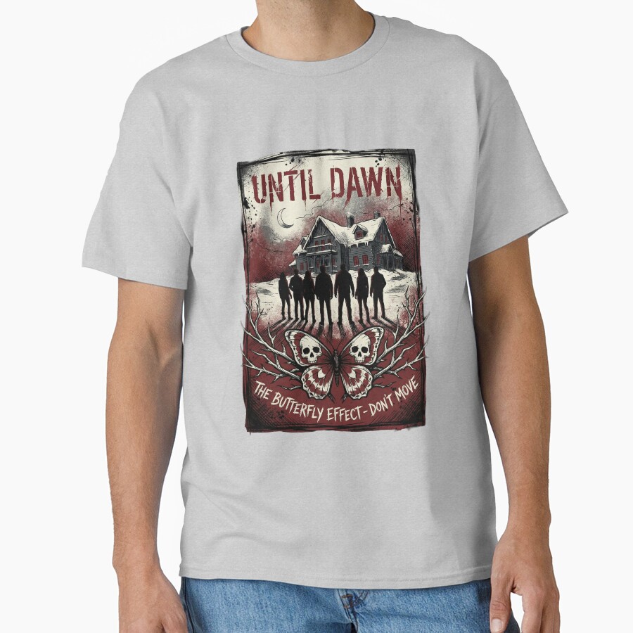 Until Dawn Remake Group Silhouette 8 Friends T-shirt - Image 3