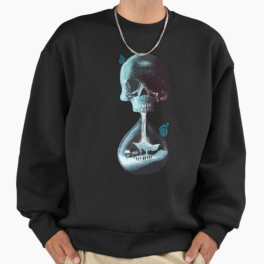 Hot Design Until Dawn Skull And Butterflies Sweatshirt - Image 2