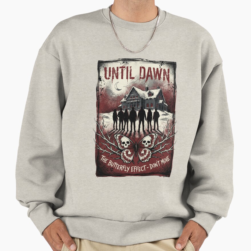 Until Dawn Remake Group Silhouette 8 Friends Sweatshirt - Image 3