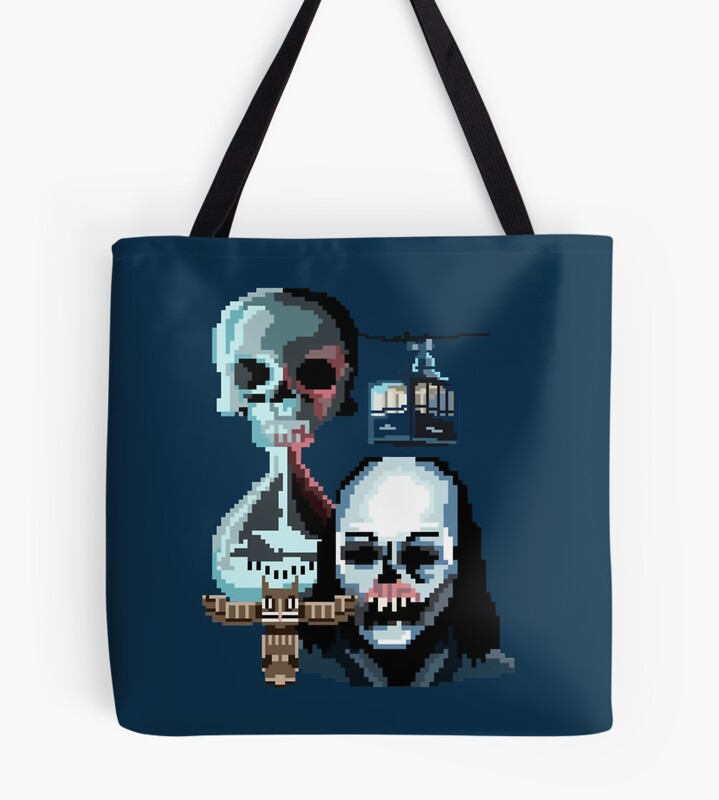 Pixel Until Dawn Famous Horror Movie Actors Watch Tote Bag