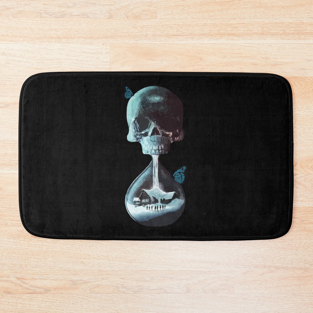 New Collection Until Dawn Skull And Butterflies Bath Mat