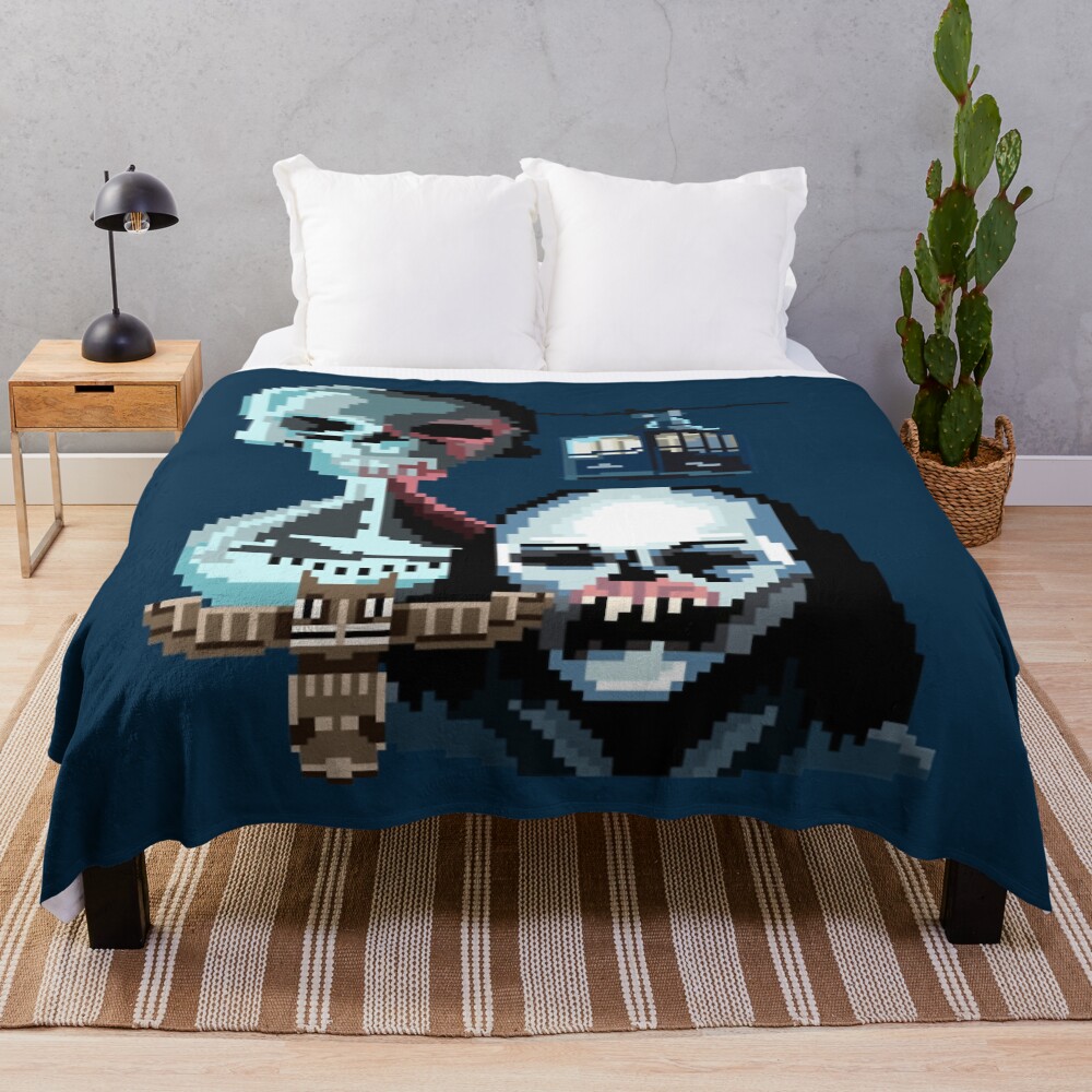Pixel Until Dawn Famous Horror Movie Actors Watch Throw Blanket