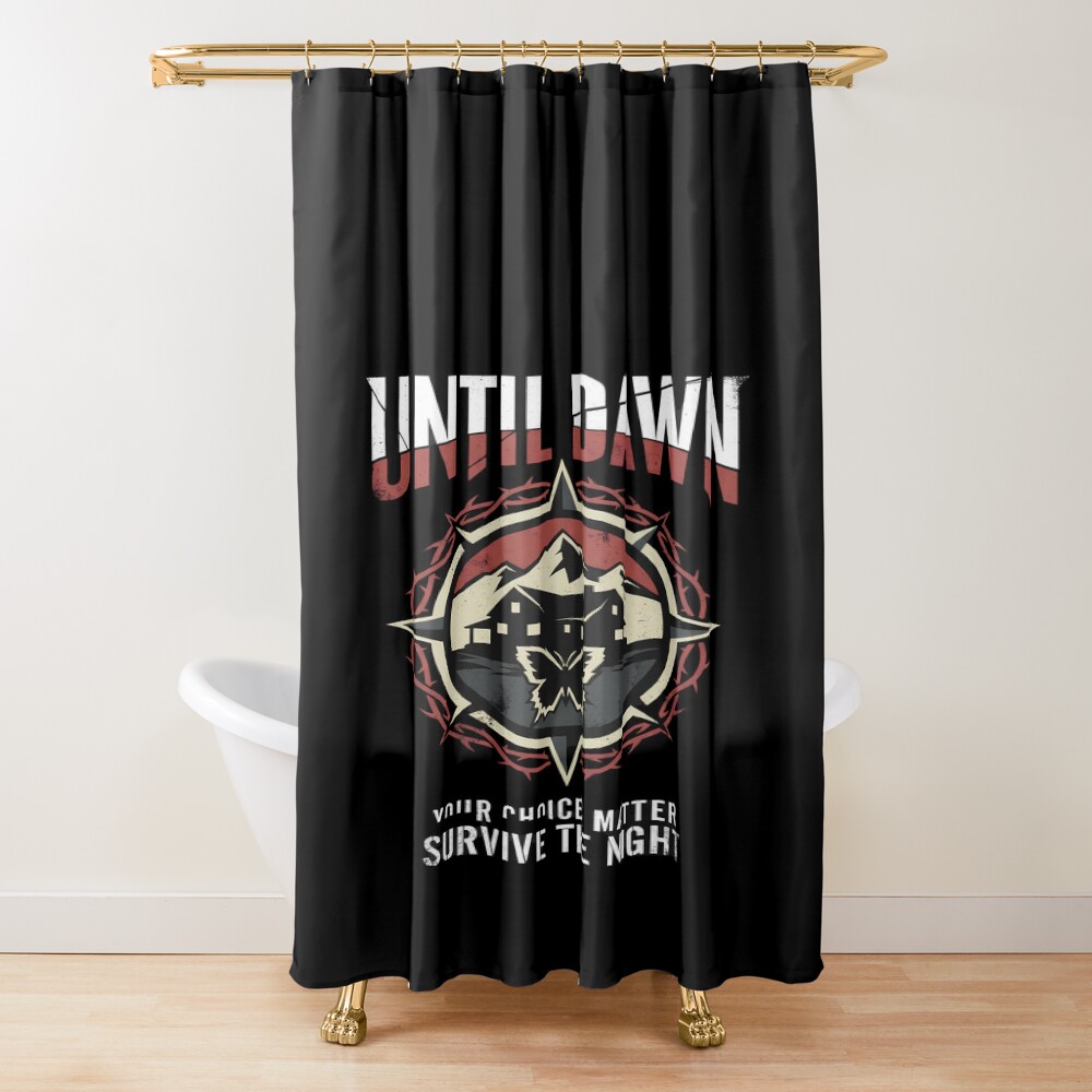 Until Dawn Chris And Ashley Prank Gone Wrong Shower Curtain
