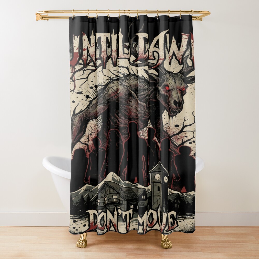 Until Dawn Wendigo Horror Portrait Clawed Beast Shower Curtain