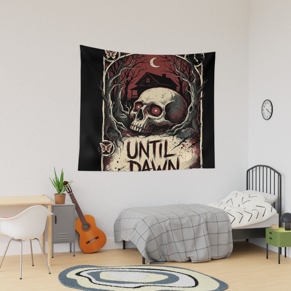 Until Dawn Wendigo Horror Portrait Clawed Beast Tapestry