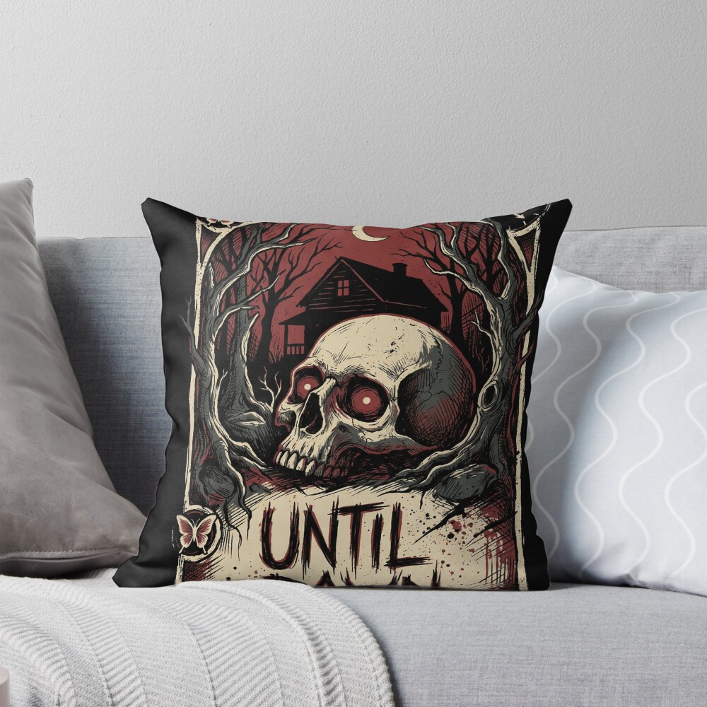 Until Dawn Wendigo Horror Portrait Clawed Beast Throw Pillow